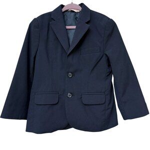 CAT & JACK Toddler Boys Blazer Size 4 Navy Blue Kids Suit Jacket Preppy Formal